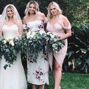 white bardot frilled detail maxi dress